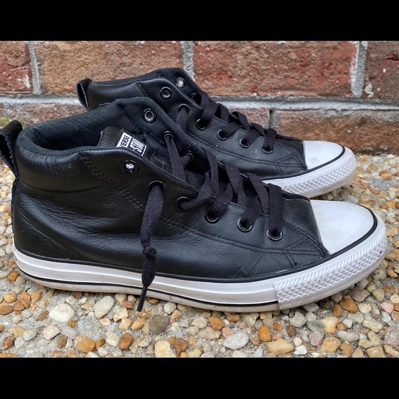 leather chuck taylor high tops